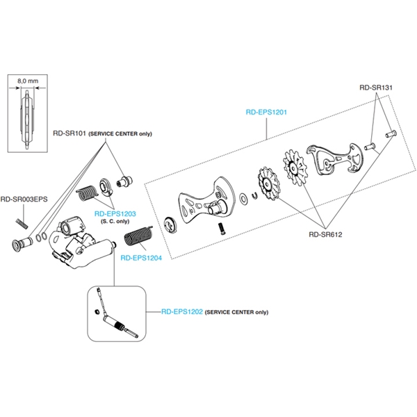 Campagnolo TRAIN DE GALET COMPLET SR EPS 12s