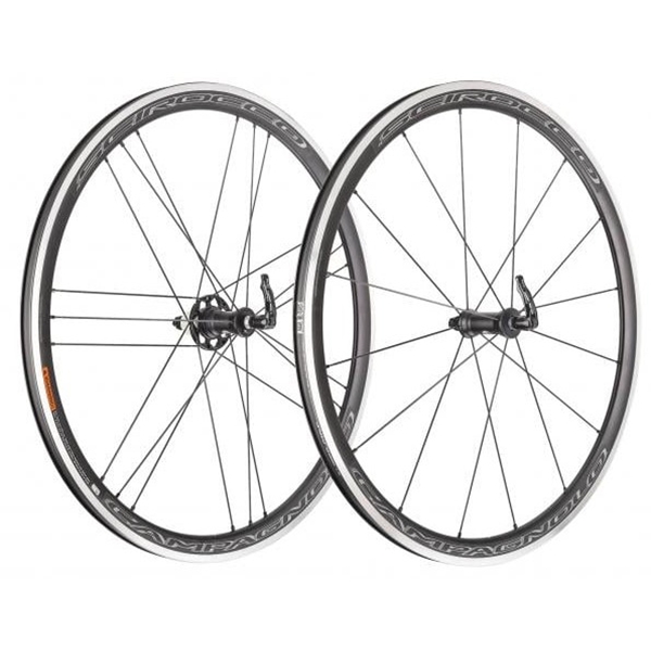 ROUES ROUTE 700 CAMPAGNOLO SCIROCCO NOIR MOYEU ED 12-11-10V. (PAIRE) 16-21 RAYONS JANTE 17C
